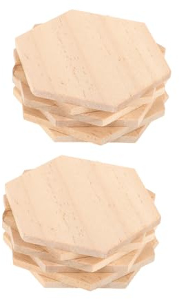Operitacx 25 Stück Sechseckige Holzscheiben Aus Baumrinde Blanko Naturholz Für Dekoration Diy Vorhaben Heimdekoration Geschenkanhänger Hochzeit Party