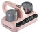 Aspirateur de lit, aspirateur à main, aspirateur sans fil, aspirateur avec lumière UV pour éliminer la poussière, design portable sans fil, parfait pour la maison pour le nettoyage (rose)