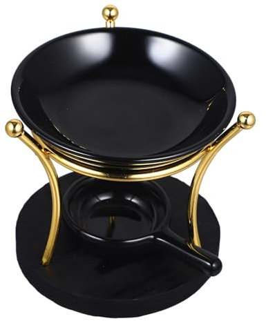 Alipis Base In Legno Arte Del Ferro Stufa Supporto Di Candelieri Diffusore Di Aroma Candelabri Porta Tealight In Ceramica Forno Per Porcellana Porta
