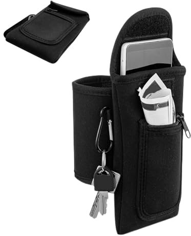 Gym Water Bottle Magnet Bag,Gym Bottle Pouch with Phone Holder | Portable Gym Bottle Pouch, Stable Water Bottle Carrier for Gym, Sports