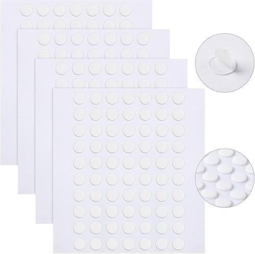 JANYUN 140 Stück doppelseitige Klebepunkte, entfernbare runde Knetmasse, transparentes doppelseitiges Klebeband zum Basteln, spurloses Klebeband (6 mm)