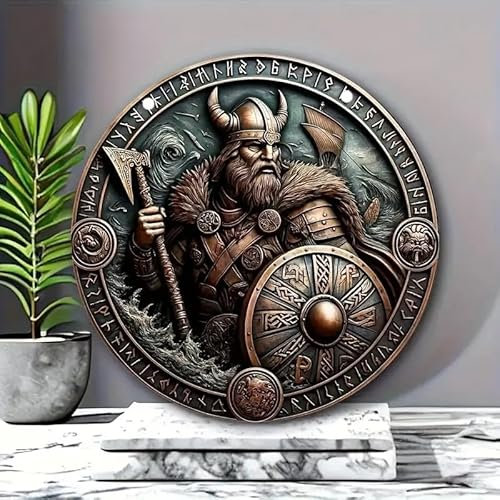 Generisch Wikinger Berserker Holz Schild Wand-Deko Thor Hammer Wandbild wall