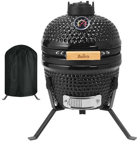 Brixy Kamado BBQ Egg - 13 Zoll - Inklusive Hülle - Holzkohlegrill - Ø 27 CM - Schwarz