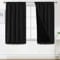 BellaHills Blickdichte Vorhänge Thermovorhang Kälteschutz 2er Set H 137 x B 117 cm Doppellagiger und Dicker Vorhang gegen Kälte für Tür 100% Verdunklungsgardine Blackout Curtain for Bedroom, Schwarz