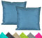JACK 2er Set 40x40cm Outdoor Kissenhülle Kissenbezug Wasserfest Sitzkissen Lounge Kissen Garten Stuhl Lotus Effekt, Farbe:Rauchblau