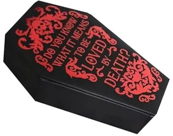 Einzigartiger Gothic-Sarg-Schmuckkoffer, elegante Gothic-Schmuck-Vitrine, Aufbewahrungsbox für Ringe und kleine Accessoires