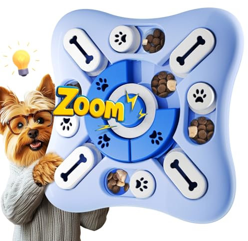 Hundespielzeug Intelligenz, gegen Langeweile mit Quietschgeräuschen, Leckerli-Spielzeug, Intelligenzspielzeug für Hunde, IQ-Training, waschbar, Hunde Intelligenzspielzeug für jede Größe, Weiß