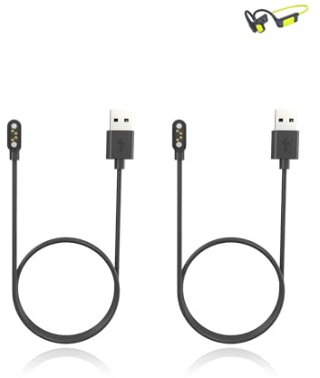 (2 unidades) Cable de carga para auriculares IFECCO natación, yystao estable magnético USB cable de carga compatible con iFecco X7