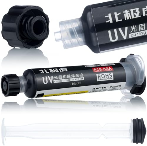 Rosfix Lötstoppmaske 10ml Kolben Schwarz nichtleitend Schutzlack für PCB