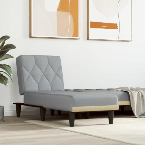 Snsowed Chaiselongue Hellgrau Stoff, Relaxliege Wohnzimmer, Relaxsessel, Lesesessel, Ruhesessel, Bettsofa 352856