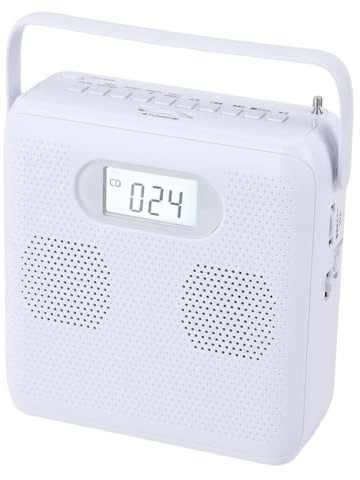 Plyisty Tragbarer CD -Player mit, HiFi -Lautsprechern, FM -Radio, USB -Strom und Batterien für Home Outdoor, Aux Jack