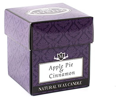 Mystix London Apple Pie & Cinnamon Scented Candle - Small| Hand Poured in UK | 100% Natural Soy Wax | Cotton Wick & Premium Oils | Warm & Spicy Scented Candle