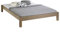 Futonbett Taifun aus massiver Kiefer in Taupe, schönes Bett in 140 x 190 cm, praktisches Bettgestell mit Holzfüße