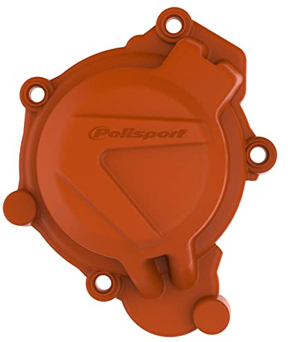 POLISPORT 8464100002 - Ignition Crankcase Protector made of Polyamide Shock and Abrasion Resistant Compatible with KTM Motorcycles in Orange