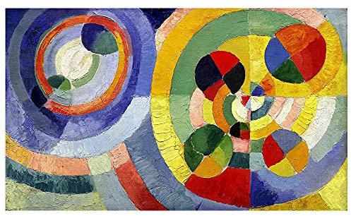 Legendarte - Kunstdruck auf Leinwand - Kreisformen Robert Delaunay - Wanddeko, Canvas cm. 60x100