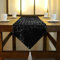 ShinyBeauty Tischläufer mit Quaste schimmerndes Grün 30 x 180 cm mit Glitzer und runden Pailletten Tischläufer für Party Hochzeit Bankett Tischdecke dekorativ Silber 12x72-Inch (Schwarz, 30x275cm)