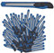 relaxdays Couteau Cutter, Jeu de 100, entaille Sure, 9 mm, Lames à casser, pour cartons, Bricolage, Bleu