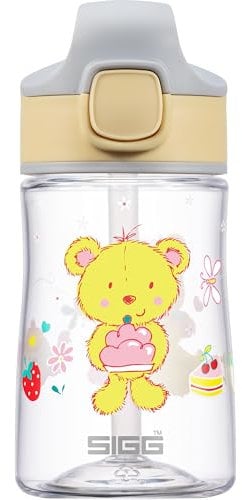 SIGG - Aluminium Kids Water Bottle - Miracle Furry Friend - with Straw - Leakproof - Lightweight - BPA Free - Scratch & Break Resistant - School & Sports - Yellow - 0.35L