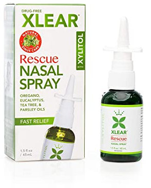 Xlear Rescue Nasenspray mit Xylitol, Oregano und Teebaumöl (2er-Pack)