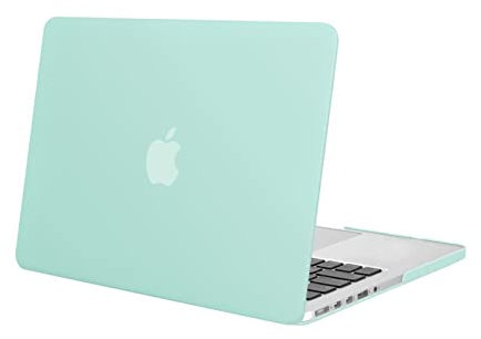 MOSISO Hülle Kompatibel mit MacBook Pro 13 Zoll 2015 2014 2013 2012 A1502 A1425 Ältere Version mit Retina Display, Schützende Plastik Hartschale Case Cover, Mint Grün