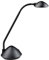 MAUL Schreibtischlampe LED MAULarc | Kleine Schreibtischlampe mit Standfuß | Klassische Tischlampe für Schreibtisch, Büro | Flexible LED Lampe mit 3000K warmweißem LED Licht | Schwarz