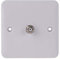 Schneider Electric Lisse White Moulded - Single TV Aerial Socket, with F-Type Coupler, GGBL7030, White , Pack of 10