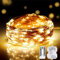 DeepDream 20M 200 LED Fairy String Lights, Battery Powered 8 Modes Copper Wire Waterproof Twinkle Lights with Remote Control Indoor Outdoor for Bedroom Party Wedding Christmas Decoration, Warm White