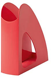 HAN Stehsammler Re-LOOP - 1 Stück, say yes to 100% recycled, Zeitungsständer, Stehordner, modernes, junges Design für DIN A4/C4 Unterlagen, 76 x 239 x 256 mm, 16218-917, rot