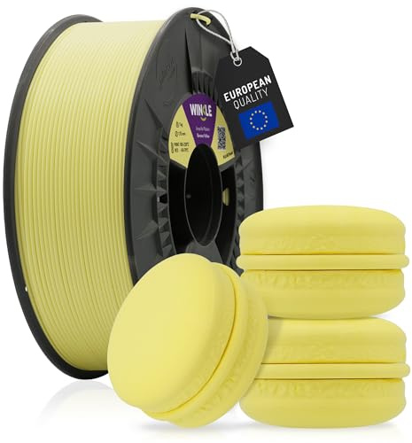 WINKLE PLA HD Pastell Filament 1.75mm Bananengelb, 300g Spule, 3D Drucker | Kompatibel mit FDM Druckern, 3D-Druckmaterialien, Maßgenauigkeit +/- 0.03mm, Leicht zu Bedrucken