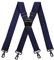 RIONA Herren Hosenträger Breit 3.8 cm mit 4 Karabinerhaken Lang Einheitsgröße für Männer und Damen Einstellbar und Elastisch X-Back Heavy Duty
