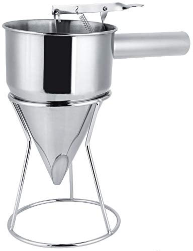 Imbuto in Acciaio Inossidabile Imbuto in Metallo Filtro da Cucina Colino da Cucina Imbuto Affusolato per la Cottura Domestica con Staffa