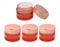 4 Pack Cosmetic Jar Empty Pink Glass Jar Travel Cream Jar Makeup Sample Container Pot For Cream Lotions Scrubs Lip Balm With Inner Liner And Rose Gold Lids, 50g/1.7oz