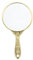 minkissy Handspiegel Retro- Griff Vintage Handheld- Spiegel Geprägte Blumen Oval Spiegel Tragbarer Make- Up- Spiegel für Frauen Mädchen Golden