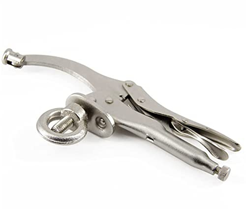 Niejgay Holzhalter Schraubstockklemme, Silber, Metall, Holzbearbeitungsprofis, Feststellzange, 2.5 cm Kiefentiefe, 2-3/4 max. Kieferöffnung, 25 cm Länge, 5 cm Höhe, 2E+1 cm Breite
