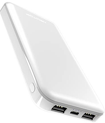 N NEWTOP PB30 Power Bank 2.1A Doppia Ricarica Veloce USB Caricabatterie Portatile Universale 10000mAh per Bagaglio Mano Batteria Esterna per Cellulari Smartphone Samsung Oppo Huawei Xiaomi (Bianco)