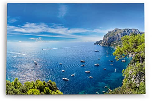 Paul Sinus Wandbild 120x80cm Insel Capri Italien Mittelmeer Klippen Sommer Landschaft