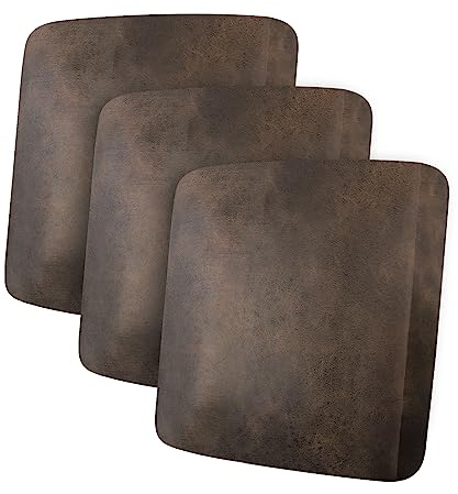 ANARACHON Leather Look Couch Cushion Covers Sofa Seat Slipcovers Sets Couches Furniture Protector for Sectional Armchair Loveseat Pets Kids Stretch Spandex Fabric(3 Cushion Sofa, Brown)