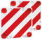 Generico LAMPA 66101 Kit 2 Pezzi Pannello per Segnalazione Carico Sporgente con 4 Gemme Catarifrangenti, Polipropilene, 50 x 50 cm