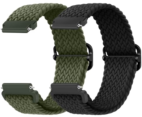 MaEiol 22mm Cinturino Nylon Intrecciato per Huawei Watch GT 6 Pro/GT 6/GT 5 Pro/GT 5/4 46mm / Huawei Watch 5/4 46mm /Ultimate 2 / Garmin Venu 4/3 45mm / Garmin Forerunner 570 47mm per Donna Uomo