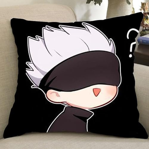 Xinchangda Itadori Yuji/Gojo Satoru Plüschkissen Gefüllte Weiches Anime Kopfkissen 35 * 35CM Sofa-Kissen Sofadekoration Rückenkissen Geburtstagsgeschenk