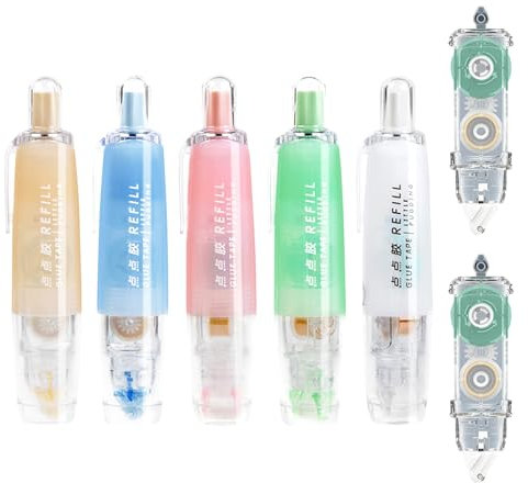 Kleberoller,Doppelseitiges Klebeband Roller mit 2 Nachfüllungen,Fotokleber Doppelseitig Selbstklebend Kleberoller Nachfüllbar,für Scrapbook,Sammelalben,Basteln,Schule und Büro Klebemaus