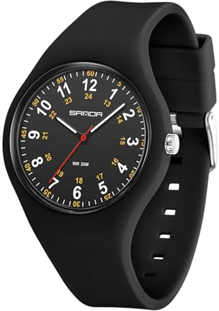 Forrader Analoge Unisex-Armbanduhr, wasserdicht, Sportuhren für Krankenschwestern, Mediziner, Damen, Herren, Studenten, leicht ablesbares Zifferblatt, Silikonarmband, Damenuhr