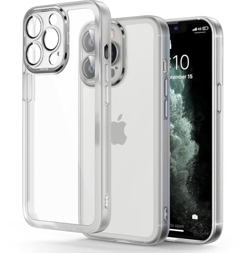 Honeyview Colored Clear Case for iPhone 11 Pro Max with Matte Border, Non-Yellowing, Shockproof, Armour Phone Cover for Apple iPhone 11 Pro Max - White