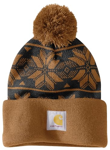 Carhartt Strickmütze mit Bommel für Damen, Braun (Carhartt Brown), Einheitsgröße