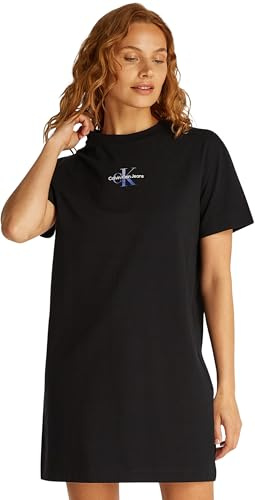 Calvin Klein Damen T-Shirt Kleid Gradient Monologo Tee Kurz