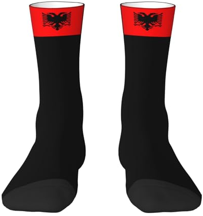Sportsocken, Albanien Flagge Fahrradsocken Unisex Laufsocke Haltbarkeit Socken Für Sport Radfahren 40cm