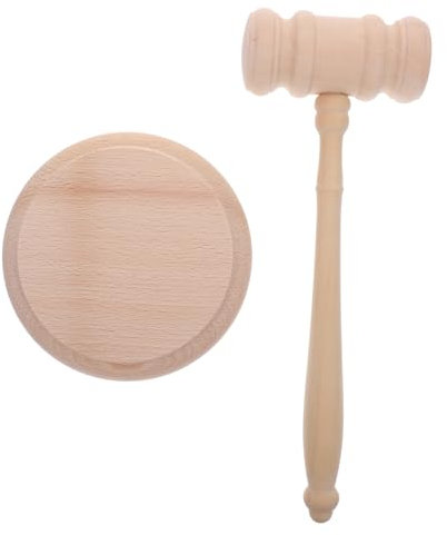 TOGEVAL Holzhammer Für Versteigerung Richterhammer Aus Holz Auktionshammer Mit Klarem Klopfgeräusch Praktischer Hammer Für Versteigerungen
