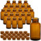 gouveo 24er Set Gewürzgläser 500 ml Antik rund mit Korken - Braune Korkengläser mit Korkverschluss - Leere Vorratsgläser für Kräuter, Gewürze (CBA500PK)