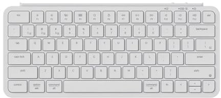 Keychron B1 Pro Ultraflache kabellose Tastatur mit ZMK-Anpassung, QWERTY US ANSI, 3-Modus Bluetooth/2,4 GHz/Kabel 425 g leicht mit 1.200 Stunden Akkulaufzeit für Mac/Windows - Weiß