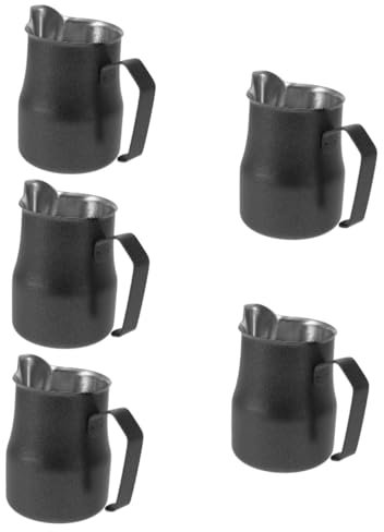 OSALADI 5 Pièces Tasse À Café Au Lait Tasses À Expresso Pichet En Métal Pichet À Mousse De Lait Tasse Pichet À Mousse De Lait Expresso Pichet À Mousse De Café Pichet À Vapeur De Lait